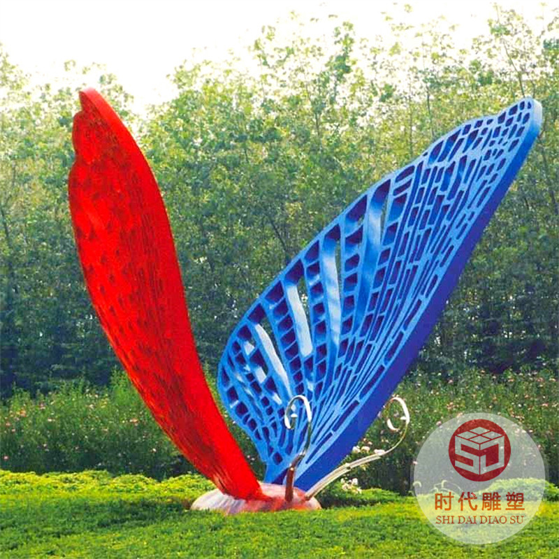 不銹鋼雕塑定制大型鳳凰動(dòng)物抽象海豚水景觀月亮園林浪花鏡面擺件