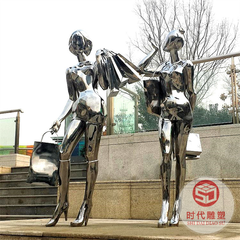 大型不銹鋼雕塑定制戶外廣場(chǎng)房地產(chǎn)鏡面月亮金屬創(chuàng)意城市景觀擺件