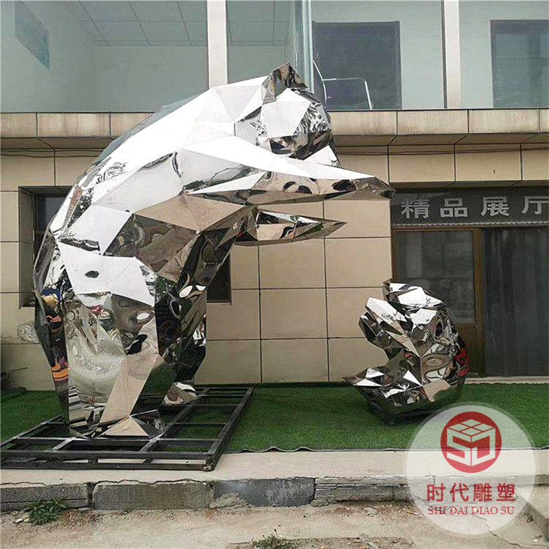 大型不銹鋼海豚雕塑定制戶外廣場(chǎng)公園水景鏤空鯨魚酒店門口擺件