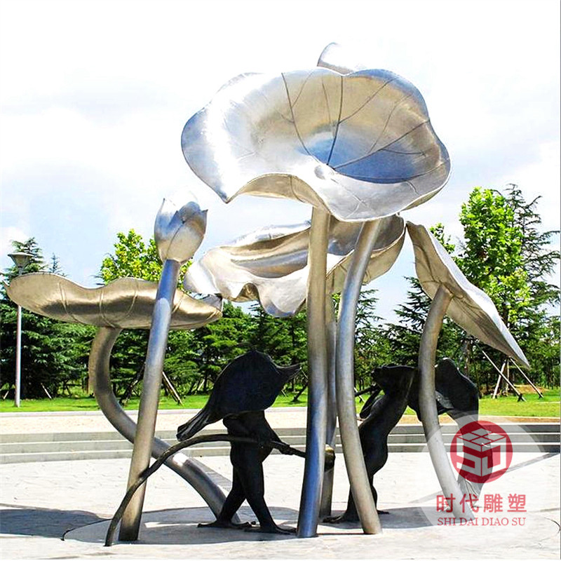 大型不銹鋼雕塑園林景觀金屬雕塑小區(qū)樓盤售樓處水景軟裝白鋼圓環(huán)