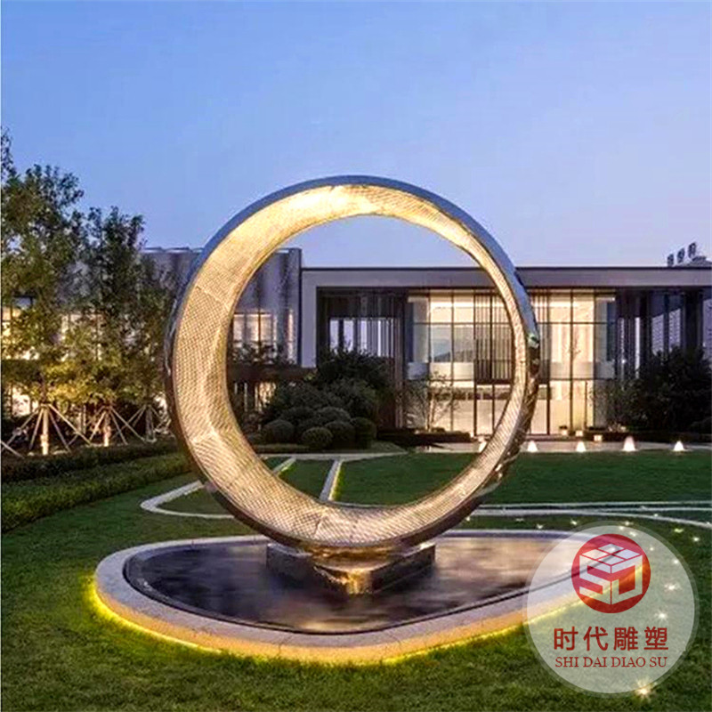 不銹鋼太湖石雕塑售樓部庭院景觀酒店戶外大型落地擺件不銹鋼雕塑