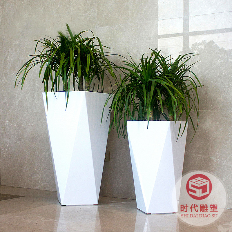 現(xiàn)貨組合花箱商場花壇戶外花缽落地特大號(hào)創(chuàng)意景觀美陳玻璃鋼花盆