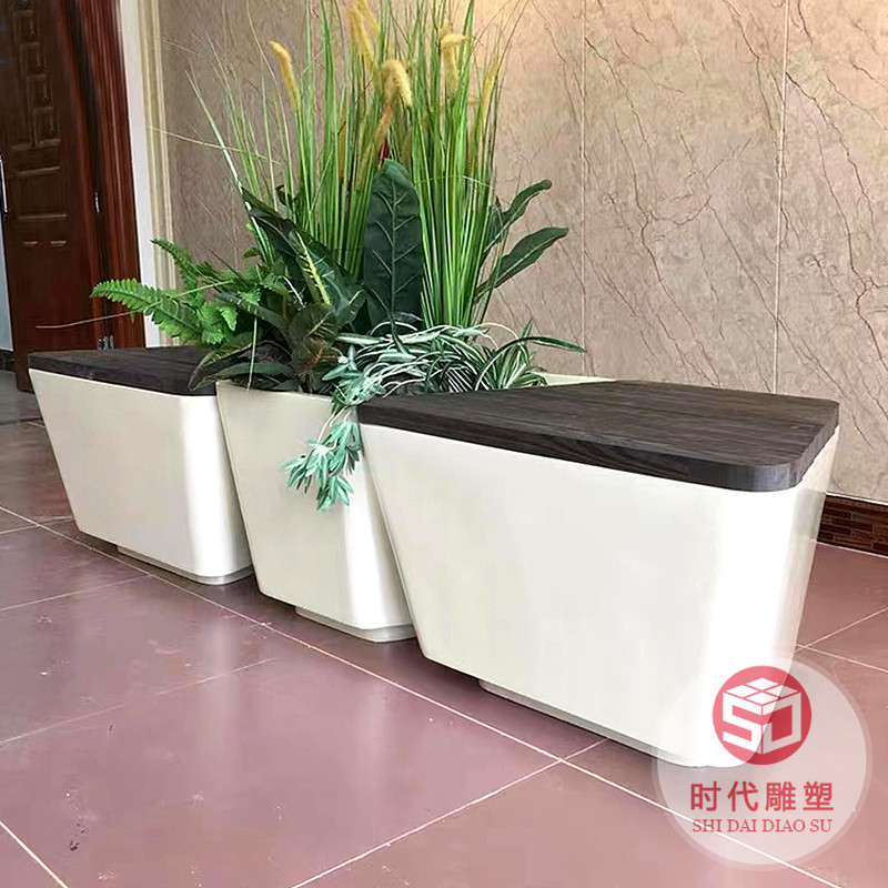 戶外玻璃鋼市政花盆花缽花箱復(fù)合材料高架橋梁公路城市綠化種植箱