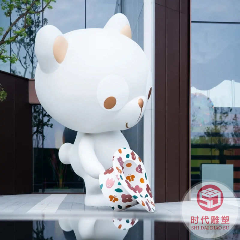 簡(jiǎn)約招財(cái)迎賓人雕塑彎腰鞠躬行禮玻璃鋼人餐廳酒店KTV 裝飾品擺件