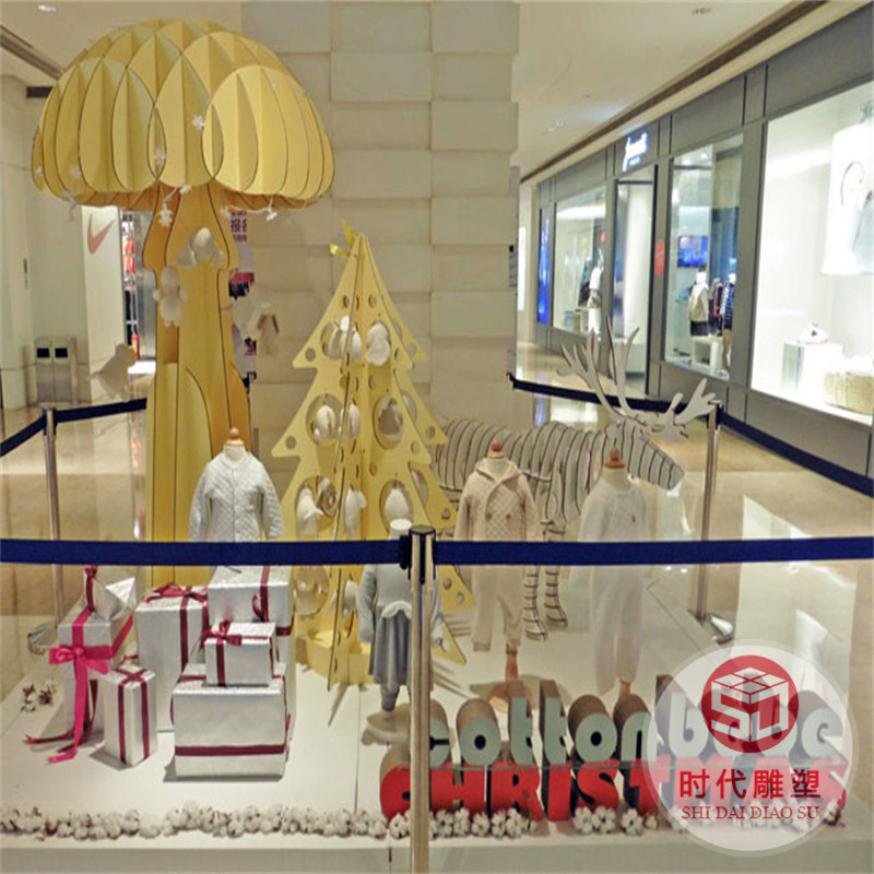 大型抽象電鍍玻璃鋼人物雕塑現(xiàn)代簡約商場美陳裝飾氣球人藝術(shù)品