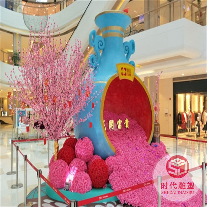 大型玻璃鋼卡通雕塑商場(chǎng)美陳創(chuàng)意IP形象吉祥物潮玩公仔落地?cái)[件