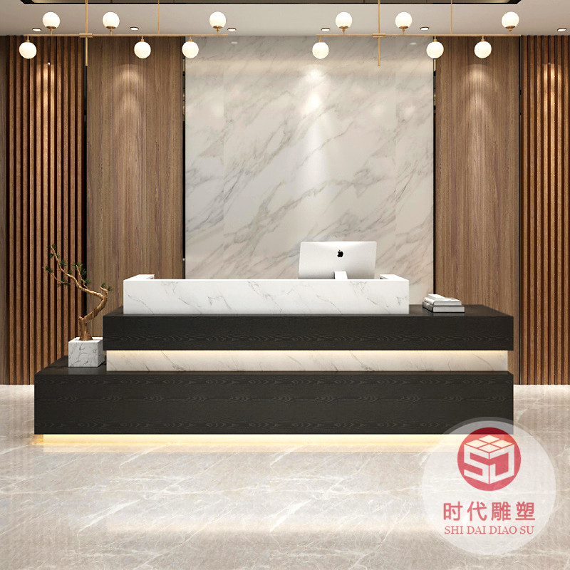 異形烤漆前臺桌柜玻璃鋼吧臺公司接待臺導醫(yī)臺收銀臺工廠支持定制