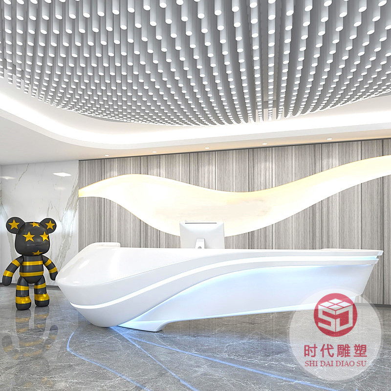 烤漆公司前臺玻璃鋼吧臺教育機(jī)構(gòu)咨詢臺美容院接待臺迎賓臺售樓部