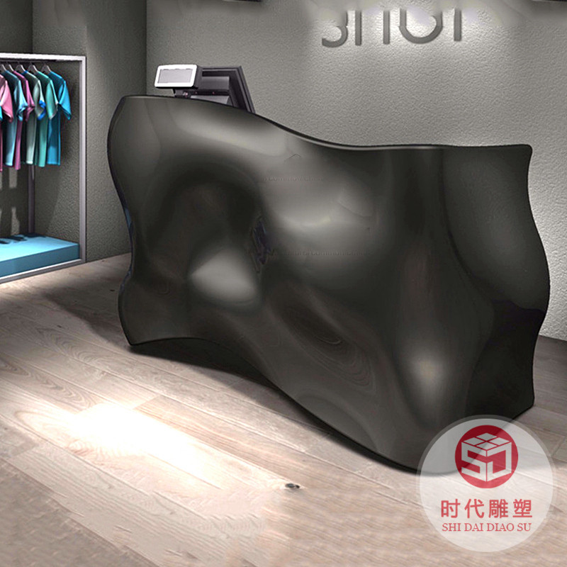 簡約現(xiàn)代前臺公司時(shí)尚收銀臺服裝店吧臺美容院接待臺玻璃鋼咨詢臺