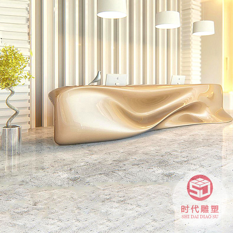 玻璃鋼接待臺(tái)創(chuàng)意商場(chǎng)酒店指引臺(tái)酒吧機(jī)場(chǎng)咨詢臺(tái)辦公樓售樓處前臺(tái)