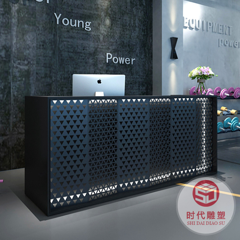 定制創(chuàng)意異形藝術(shù)玻璃鋼烤漆吧臺(tái)收銀臺(tái)大堂美容院公司前臺(tái)接待臺(tái)