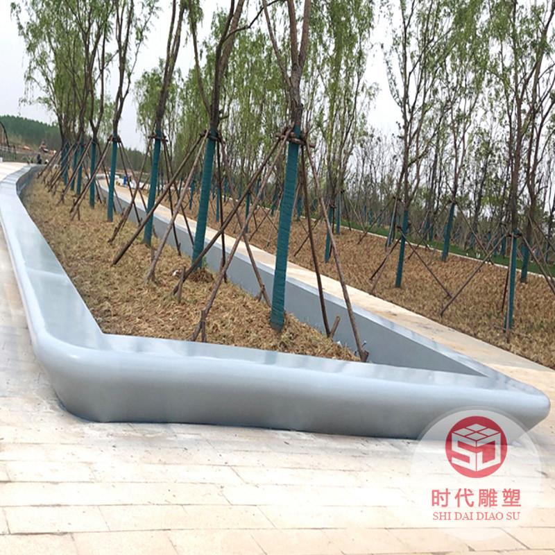 玻璃鋼樹池坐凳城市綠化戶外花箱座椅園林景觀戶外玻璃鋼長(zhǎng)條座凳