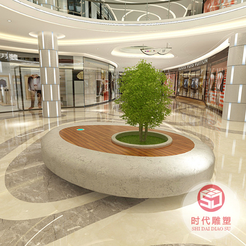 玻璃鋼異形樹池廠家公園景區(qū)座椅花池道路綠化景觀坐凳學校長條椅