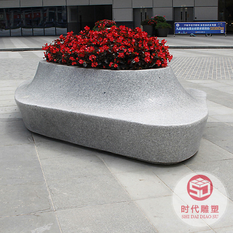 玻璃鋼座椅商場(chǎng)休閑椅定制戶外樹池花盆坐凳商業(yè)美陳公共區(qū)等候椅