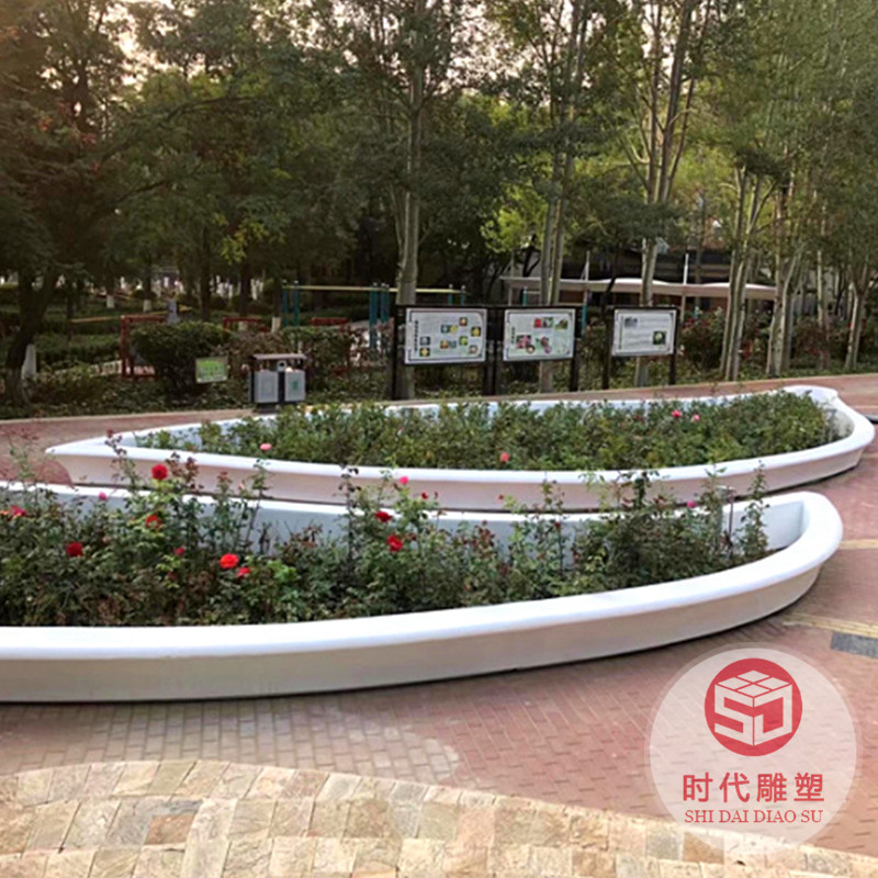 簡(jiǎn)約玻璃鋼樹池圓形拼接座椅戶外休息圍樹坐凳景觀創(chuàng)意異形休閑凳