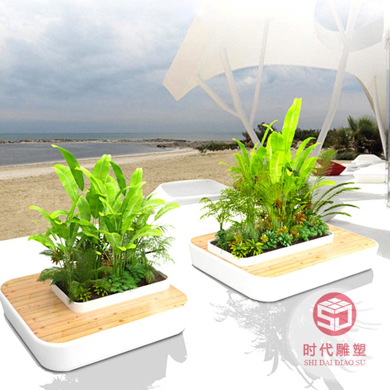 玻璃鋼花池座椅樹池坐凳戶外景區(qū)公園商場簡約異形長椅美陳擺件