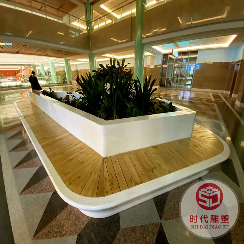 玻璃鋼戶外樹(shù)池花壇坐凳園林景觀種植美陳大型異形花池生產(chǎn)廠家