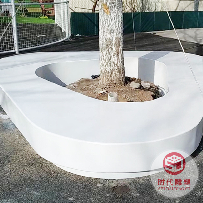 玻璃鋼樹(shù)池座椅商場(chǎng)景觀花壇休閑椅商場(chǎng)公園休息區(qū)異形座椅雕塑