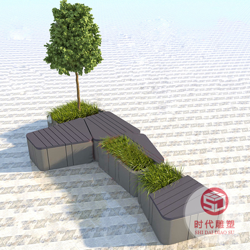 玻璃鋼商場(chǎng)休閑座椅定制戶外鵝卵石美陳坐凳雕塑樹池簡(jiǎn)約創(chuàng)意坐凳