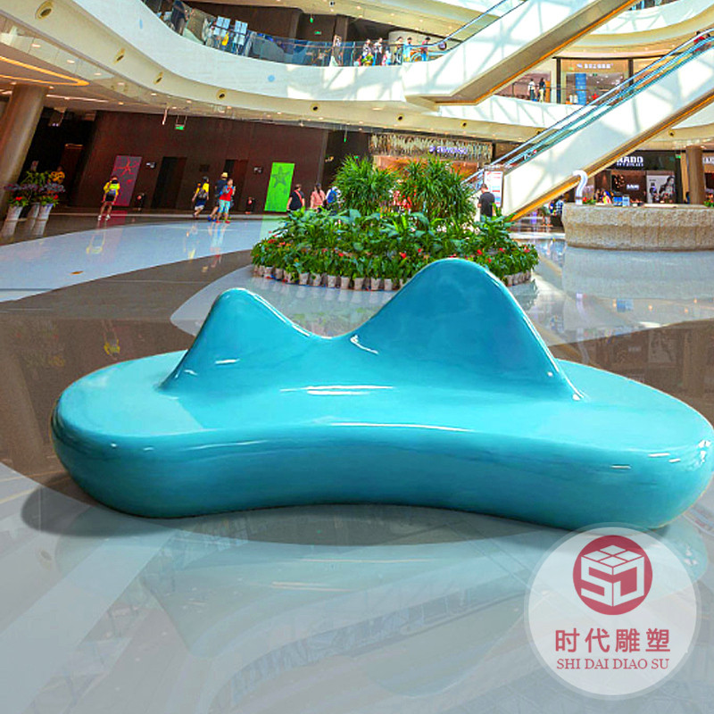 玻璃鋼樹池座椅定制坐凳戶外景觀休閑椅商場公園小區(qū)公共休息長條