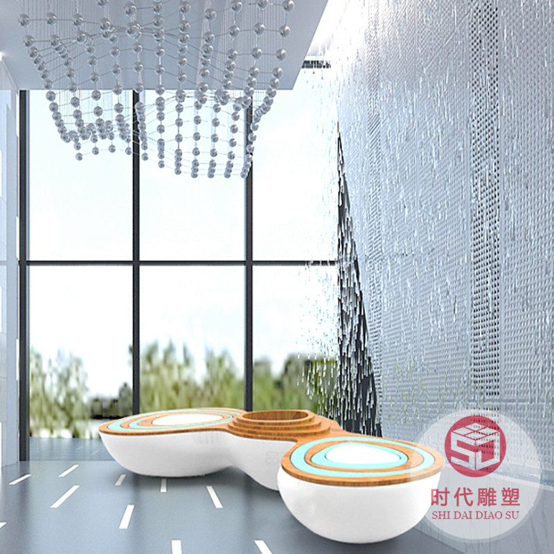 玻璃鋼休閑椅商場(chǎng)公共休息區(qū)小樹林座椅組合裝飾戶外異形坐凳定制