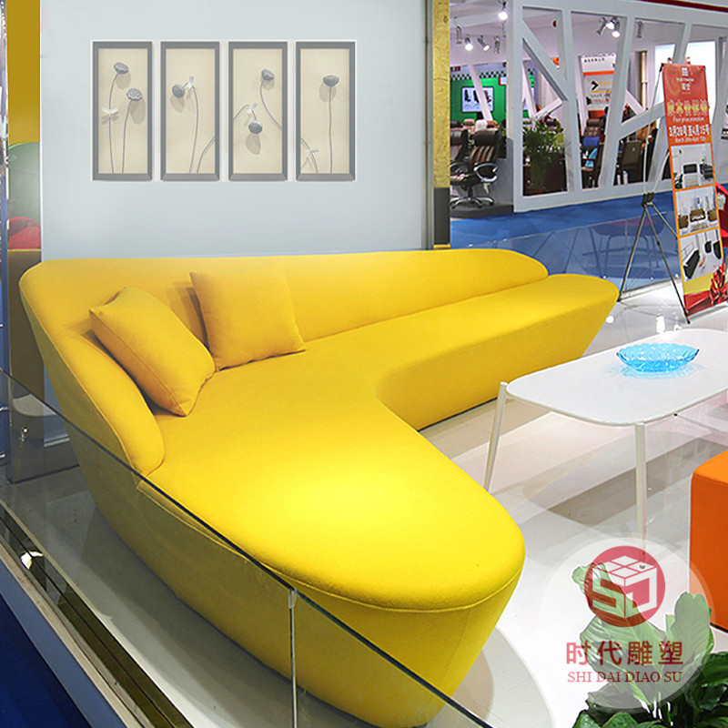 玻璃鋼休閑椅商場美陳座椅戶外異形坐凳機場公共休息區(qū)等候椅定制