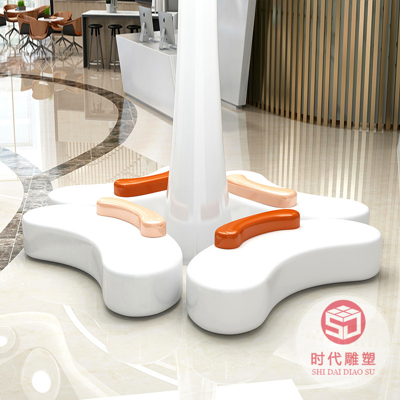 定制戶外園林商場公園公共區(qū)創(chuàng)意玻璃鋼休閑座椅坐凳異形樹池景觀